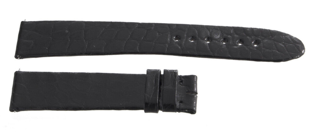 Montblanc Women's 17mm x 15mm Black Alligator Leather Watch Band Strap FVH