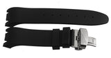 Joe Rodeo JJM6 Master 24mm Black Rubber Watch Band Strap With Silver Buckle