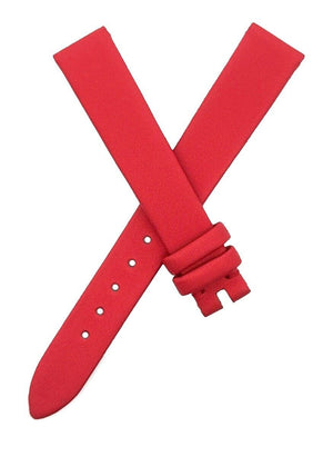 Chopard 14mm x 12mm Red Satin Leather Women's Watch Band Strap 105/70