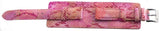 Elini Womens 18mm Snake Embossed Real Leather Pink Wrist Wrap Watch Band WBPK18