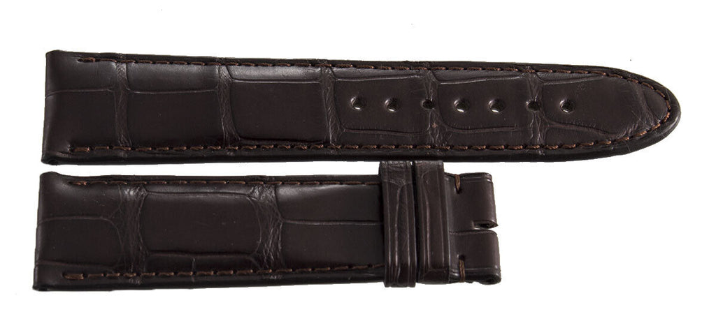 Montblanc Men's 22mm x 20mm Dark Brown Alligator Leather Watch Band Strap FRB
