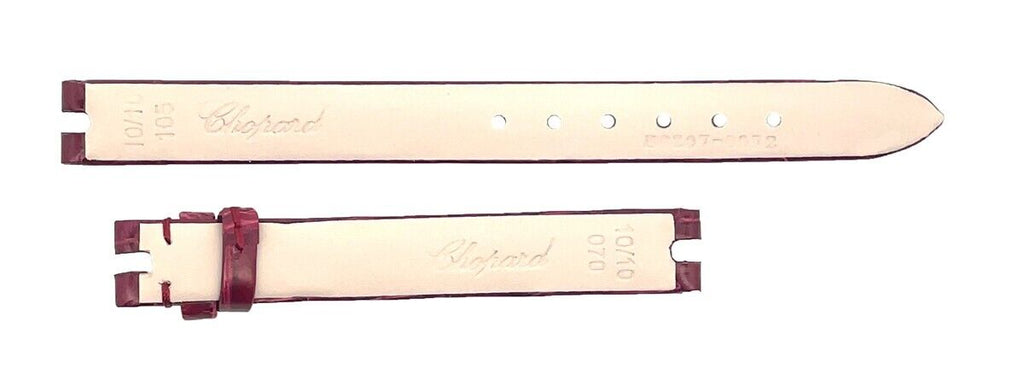 Chopard 10mm x 10mm Burgundy Alligator Women's Watch Band 105/70