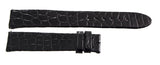 Montblanc  17mm x 15mm Shiny Black Alligator Leather Watch Band Strap FZB