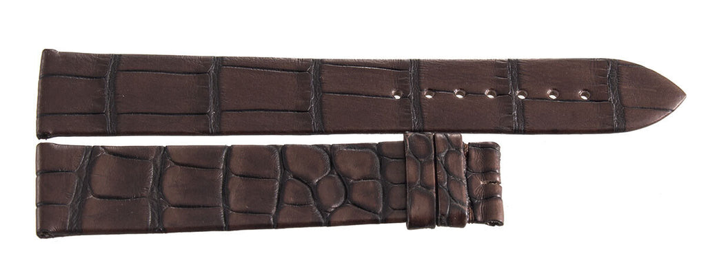 Montblanc Men's 19mm x 17mm Brown Alligator Leather Watch Band Strap FTB