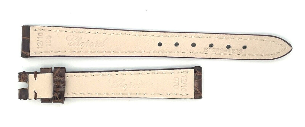 Chopard 12mm x 10mm Brown Alligator Watch Band Strap 105 B0208-0213