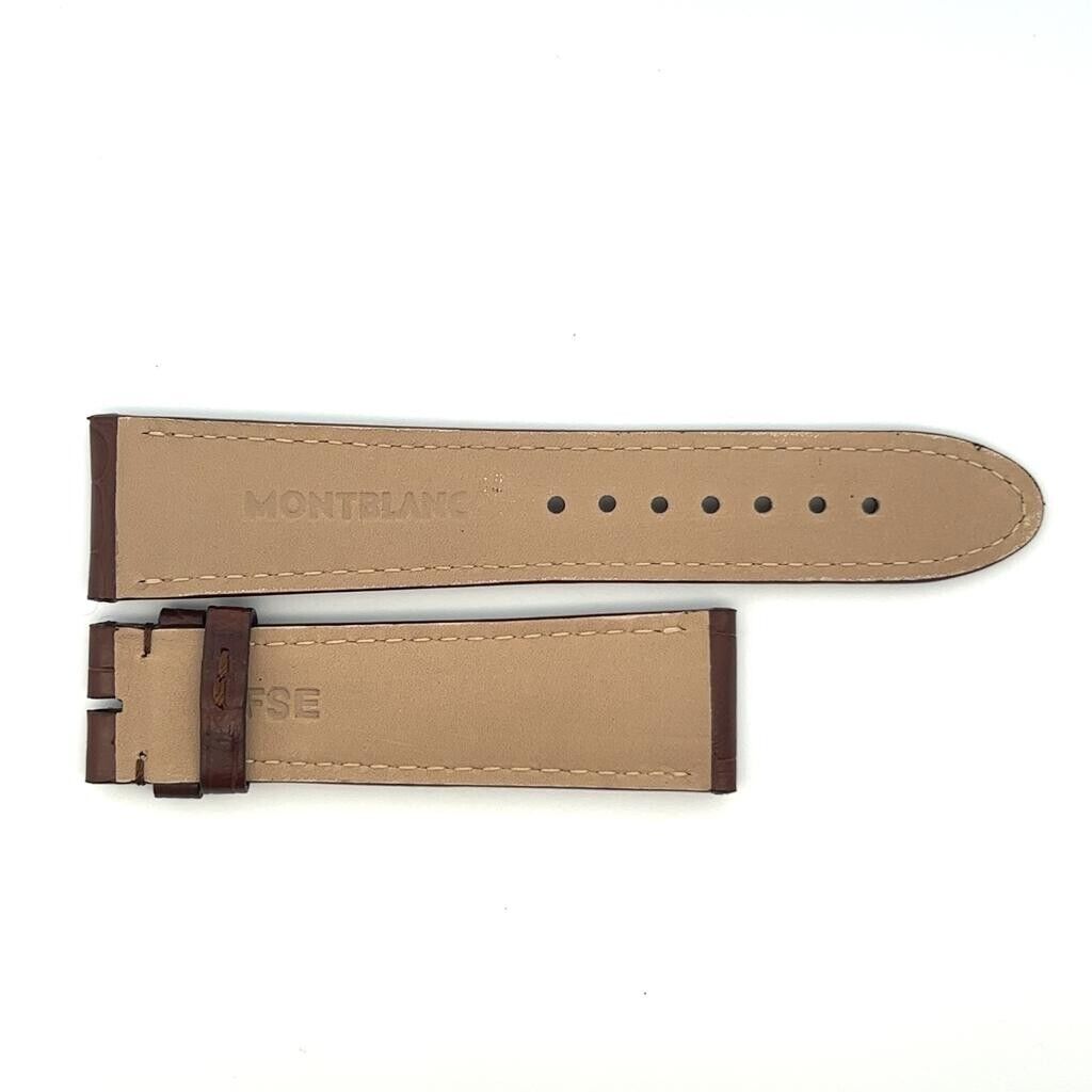 Montblanc Men's 21mm x 18mm Dark Brown Alligator Leather Watch Band Strap FSE