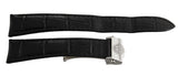 Raymond Weil 20mm x 16mm Black Leather Silver Buckle Watch Band V2.17