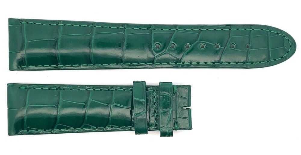 Montblanc Men's 21mm x 18mm Green Alligator Leather Watch Band FBH