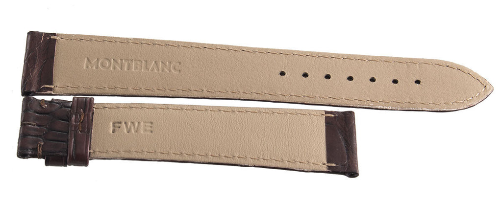 Montblanc Men's 19mm x 17mm Brown Alligator Leather Watch Band FWE