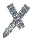 Chopard 18mm x 16mm Grey Shiny Alligator Women's Watch Band 105/070