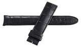 Montblanc Men's 18mm x 17mm Black Alligator Leather Watch Band FUK