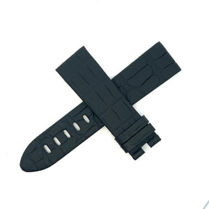 Men's Montblanc 22mmx20mm Matte Black Genuine Leather Watch Band Strap FRE