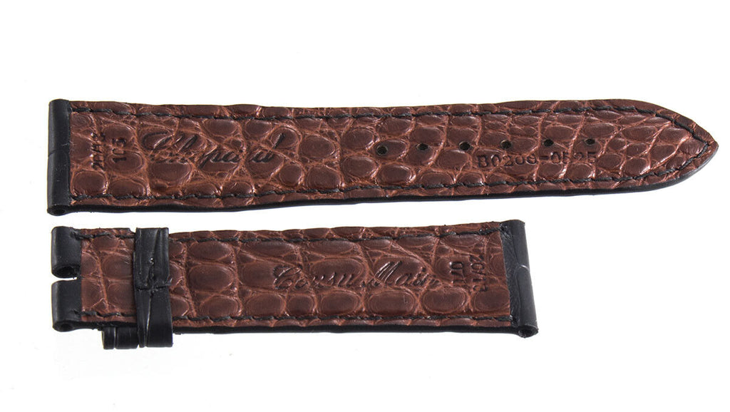 Genuine Chopard 20mm x 18mm Black Alligator Watch Band Strap 070
