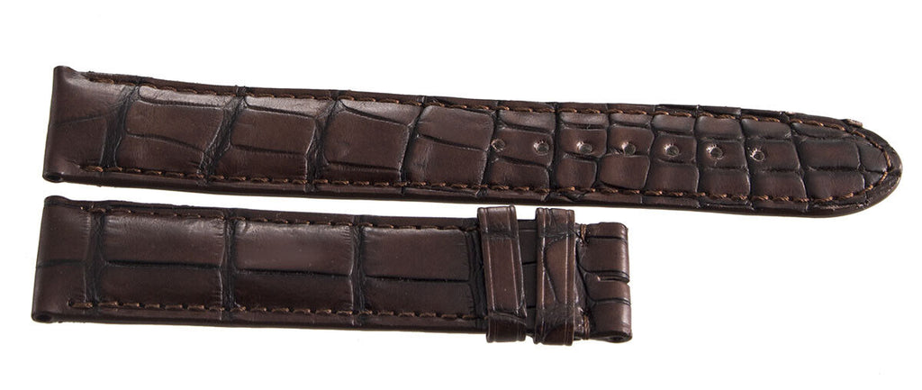 Montblanc Men's 19mm x 17mm Brown Alligator Leather Watch Band Strap FSK