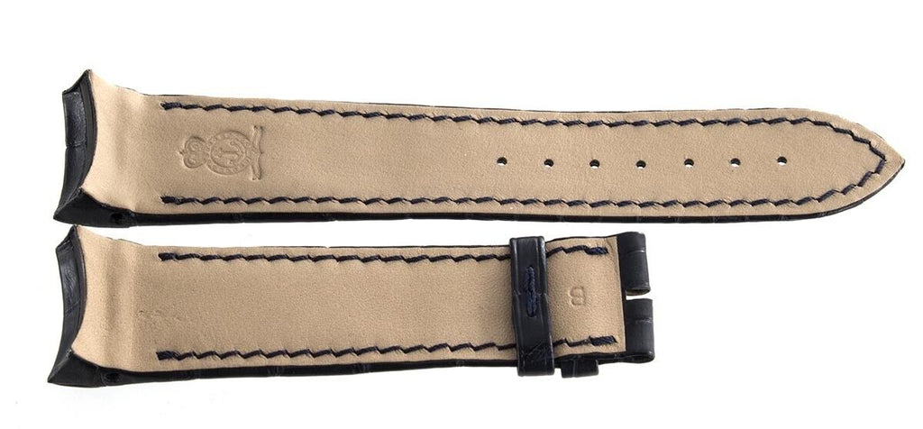 Genuine Arnold & Son 22mm x 20mm Dark Blue Alligator Leather Band