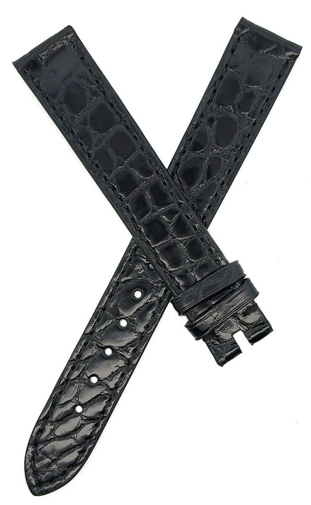 Chopard 15mm x 14mm Black Alligator Women's Watch Band Strap 115/080