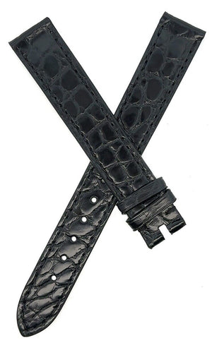 Chopard 15mm x 14mm Black Alligator Women's Watch Band Strap 115/080