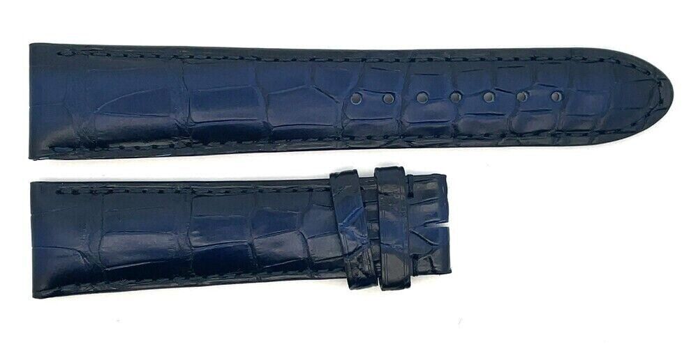 Montblanc Men's 21mm x 18mm Dark Blue Alligator Leather Watch Band FBH