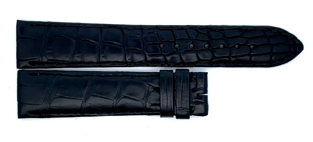 Montblanc Men's 19mm x 17mm Black Alligator Leather Watch Band FVH
