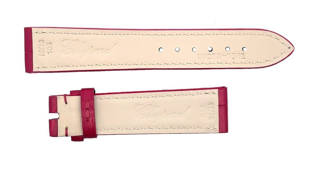 Chopard 18mm x 16mm Metalic Pink Alligator Watch Band Strap B0213-0561