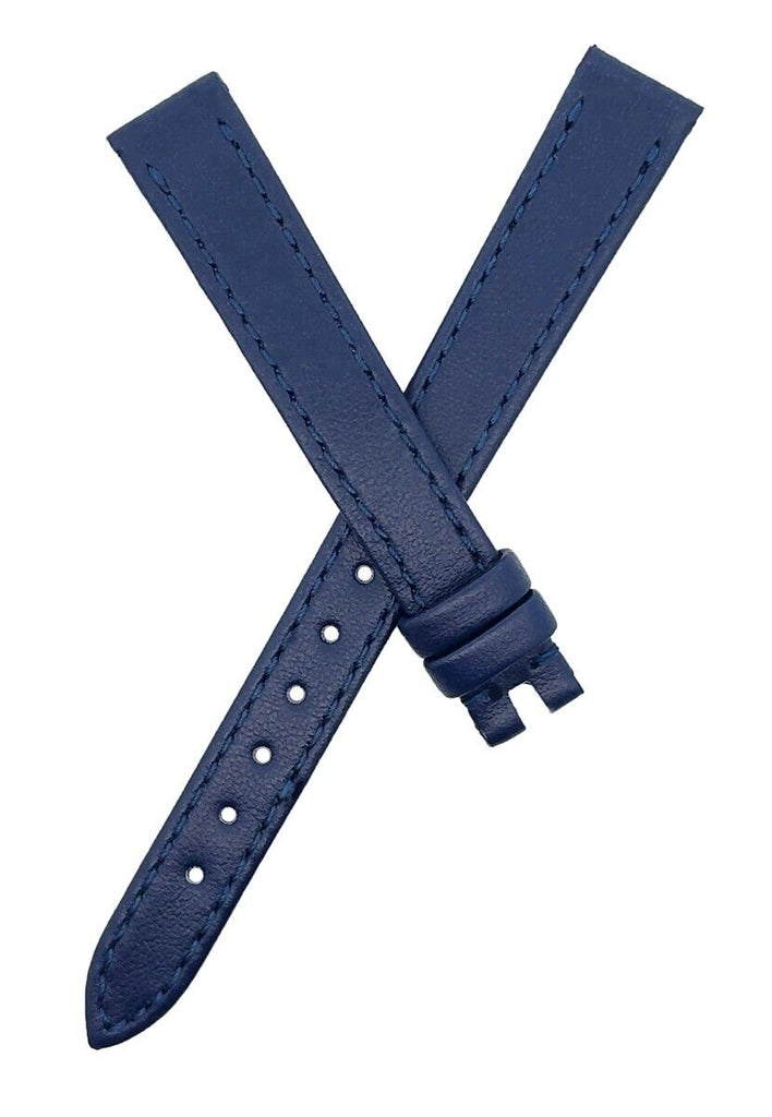 Chopard 12mm x 10mm Navy Blue Genuine Leather Women's Watch Band 105/70