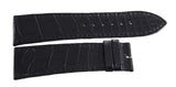 Barthelay 25mm x 23mm Black Alligator Leather Watch Band Strap