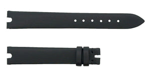Chopard 12mm x 12mm Black Satin Leather Women's Watch Band Strap 105/70