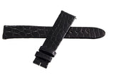 Montblanc  17mm x 15mm Shiny Black Alligator Leather Watch Band Strap FZB