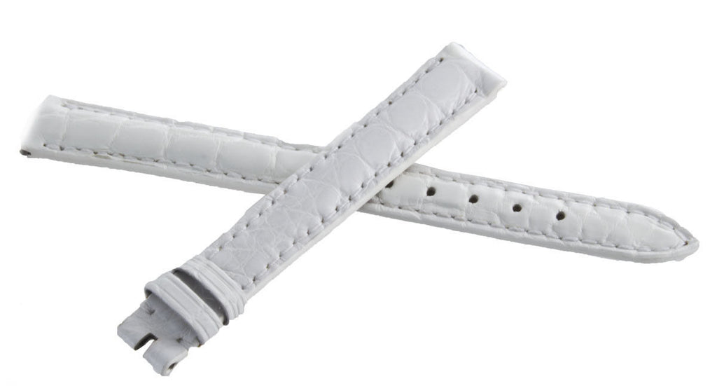 Genuine Chopard 11mm x 10mm White Genuine Leather Watch band Strap
