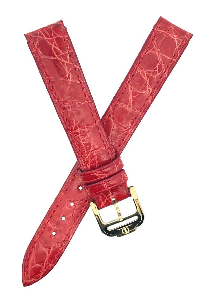 Baume & Mercier Women's 13mm Red Alligator Leather Watch Band Strap