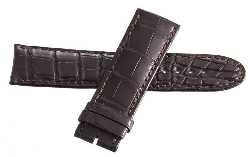 Montblanc 22mm x 20mm Brown Alligator Leather Watch Band Strap FTB