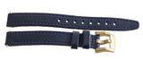 Movado Bold 12mm Women's Navy Blue Genuine Leather Gold Buckle Watch Band 0857