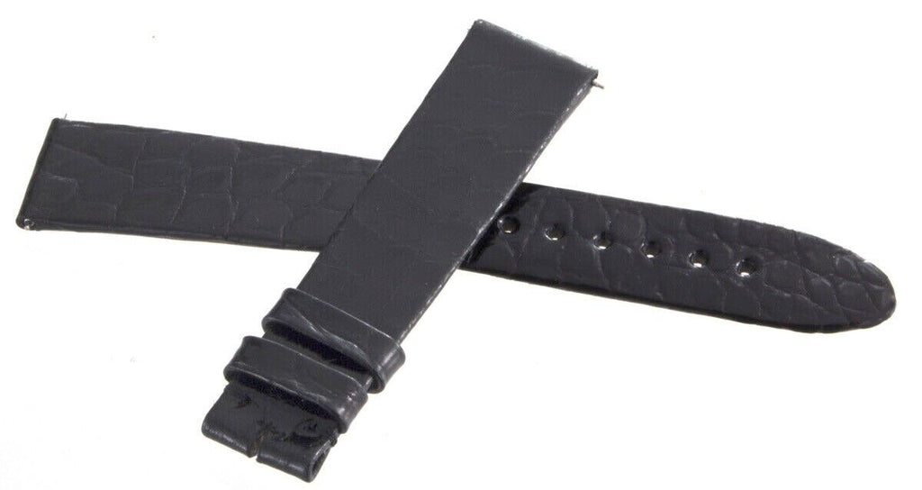 Montblanc Women's 17mm x 15mm Black Alligator Leather Watch Band Strap FVH