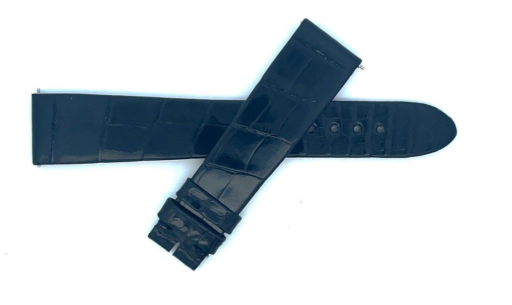 Montblanc Women's 18mm x 15mm Black Alligator Leather Watch Band FUK
