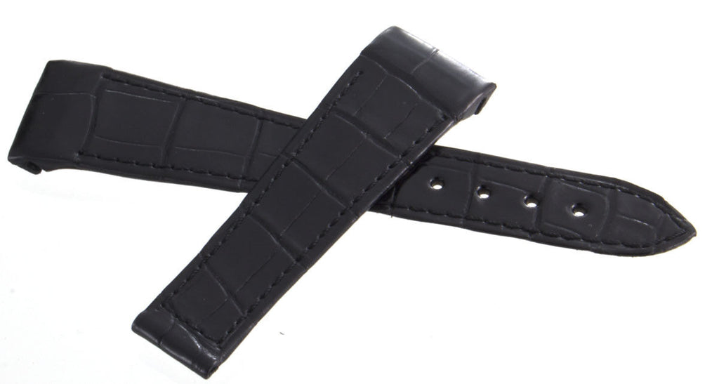 Genuine Chopard 22mm x 16mm Black Alligator Leather Watch Band Strap