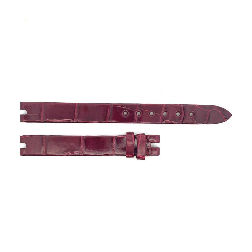 Chopard 10mm x 10mm Burgundy Alligator Women's Watch Band 105/70