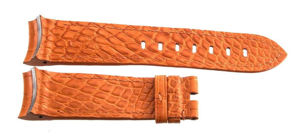 Genuine Arnold & Son 22mm x 20mm Orange Alligator Leather Watch Band