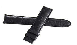 Montblanc Men's 18mm x 17mm Black Alligator Leather Watch Band FUE