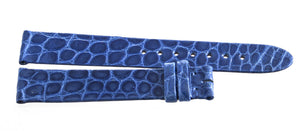 Montblanc Womens 14mm x 13mm Shiny Blue Alligator Leather Watch Band Strap FZE