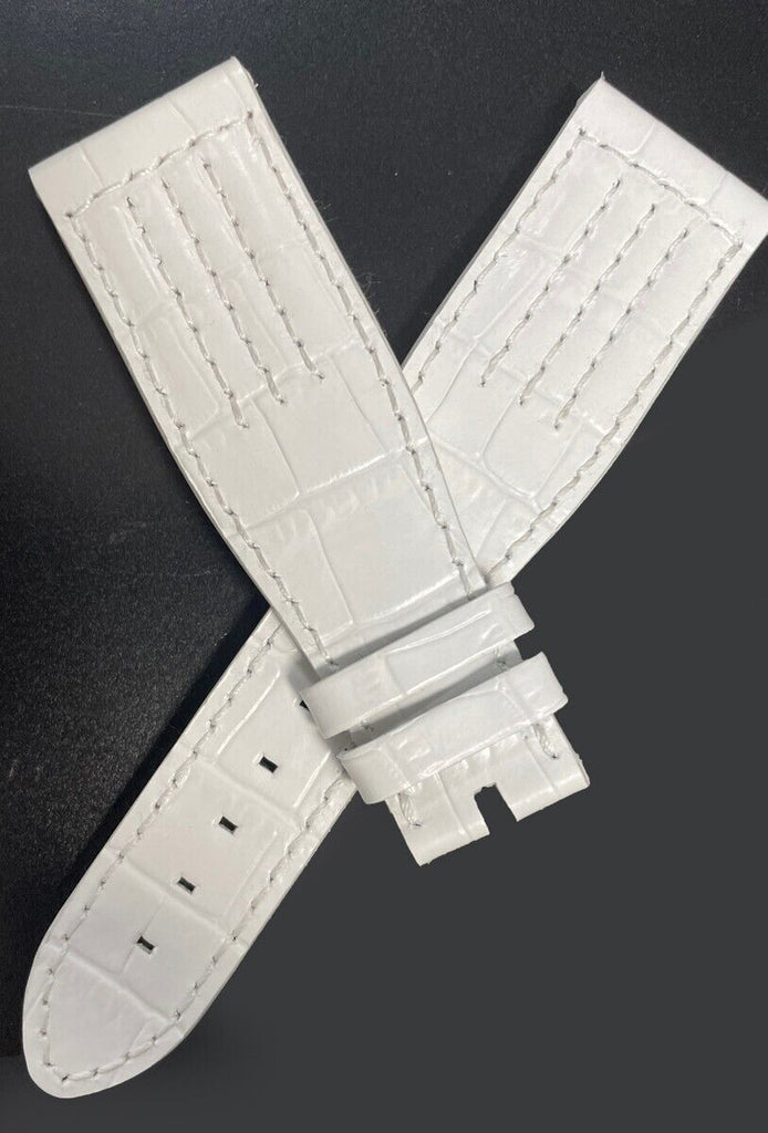Chopard 24mm x 18mm White Alligator Watch Band Strap B1111