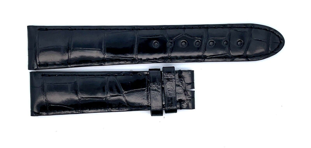 Montblanc Men's 19mm x 17mm Black Alligator Leather Watch Band FSB