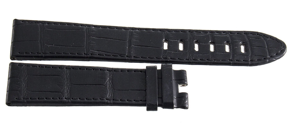 Montblanc Men's 22mm x 20mm Black Alligator Leather Watch Band Strap FQK
