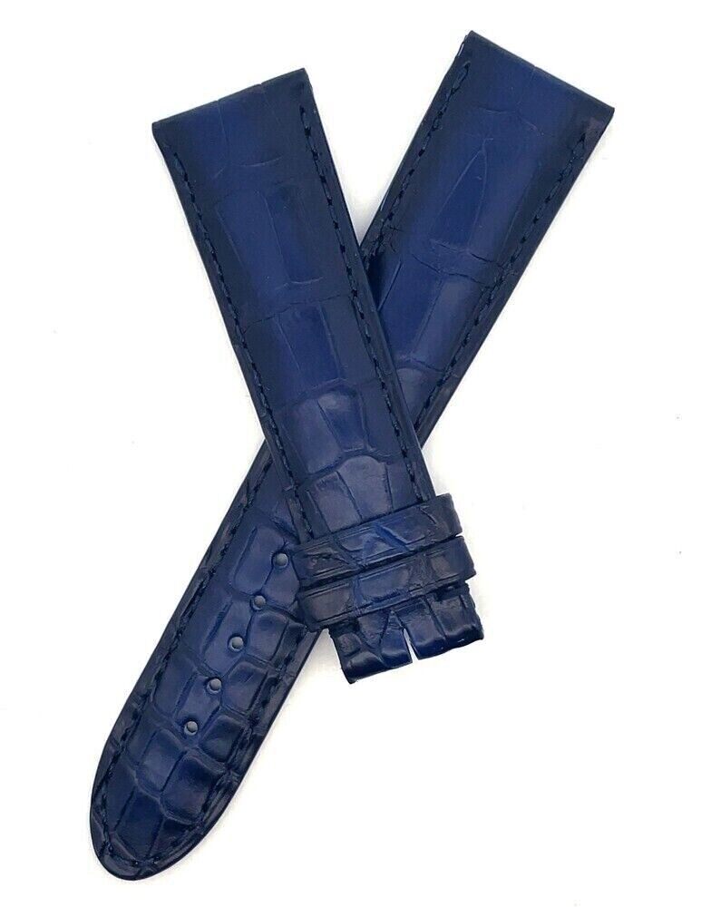 Montblanc Men's 21mm x 18mm Dark Blue Alligator Leather Watch Band FBH