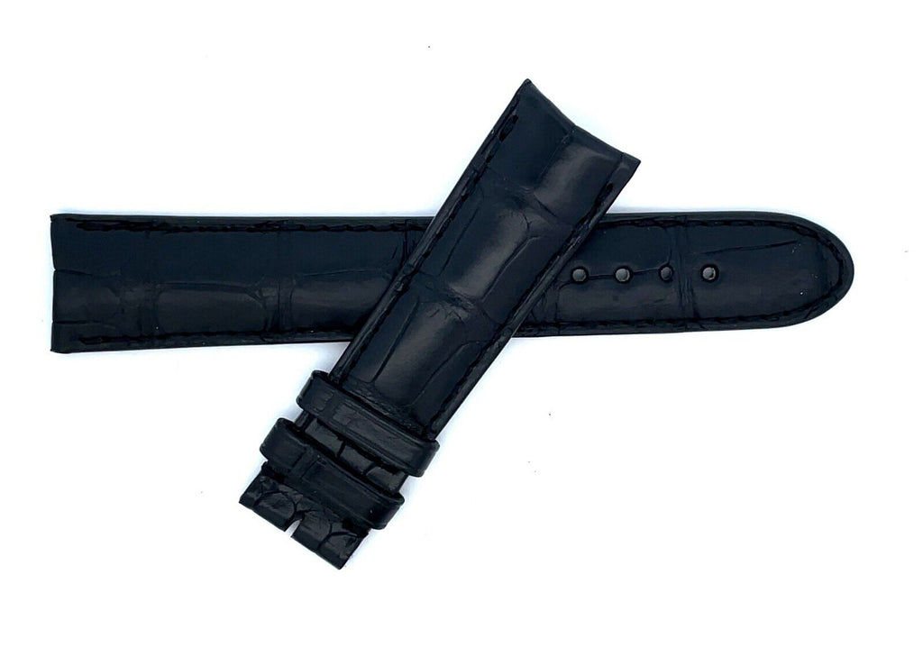 Montblanc Men's 19mm x 17mm Black Alligator Leather Watch Band FSE
