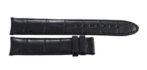 Montblanc Men's 18mm x 17mm Black Alligator Leather Watch Band FUE