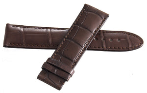 Montblanc 22mm x 20mm Brown Alligator Leather Watch Band Strap FUB