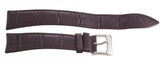 Raymond Weil 19mm x 16mm Dark Brown Leather Silver Buckle Watch Band  V3.15