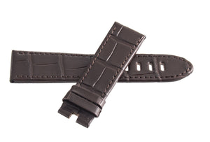 Montblanc Men's 22mm x 20mm Dark Brown Alligator Leather Watch Band Strap FWE