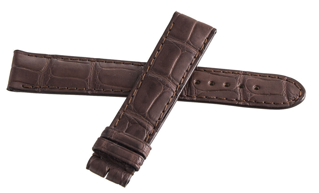 Montblanc Men's 19mm x 17mm Brown Alligator Leather Watch Band Strap FSB