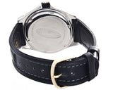 Technomarine Men's Black Dial Silver Case Black Leather Band Watch